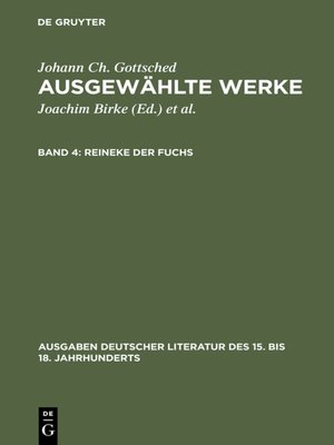 cover image of Reineke der Fuchs